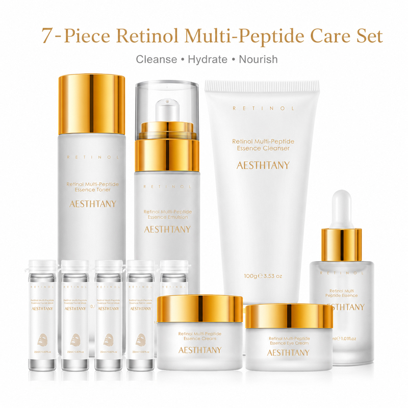 Skincare Omg - 7PCS Set Perawatan Kulit Retinol Multi-Peptida,