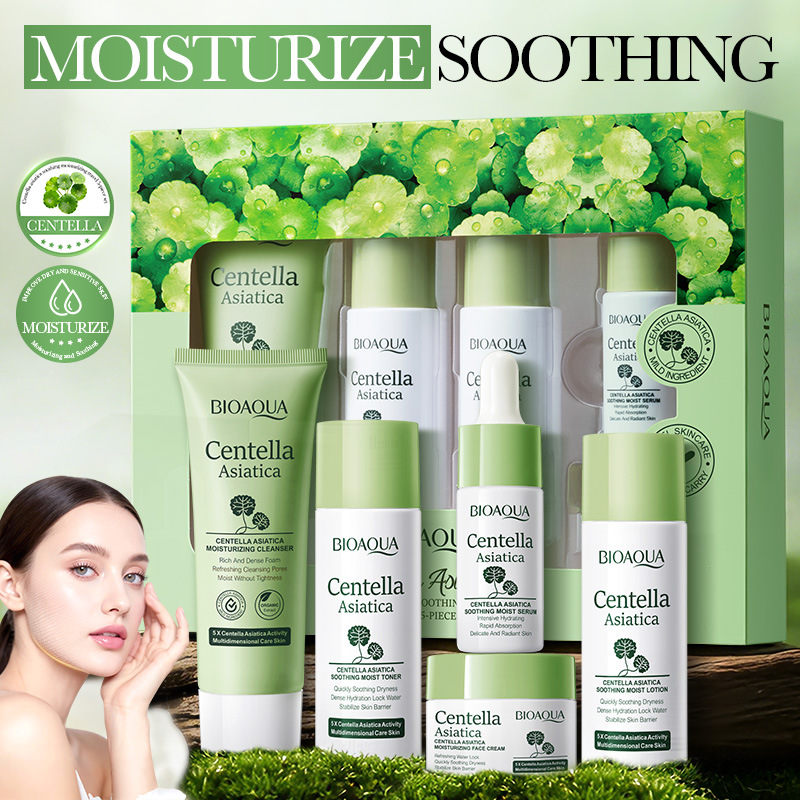 Skincare Glad2Glow - 5pcs/set BIOAQUA Centella Asiatica Perawatan Kulit