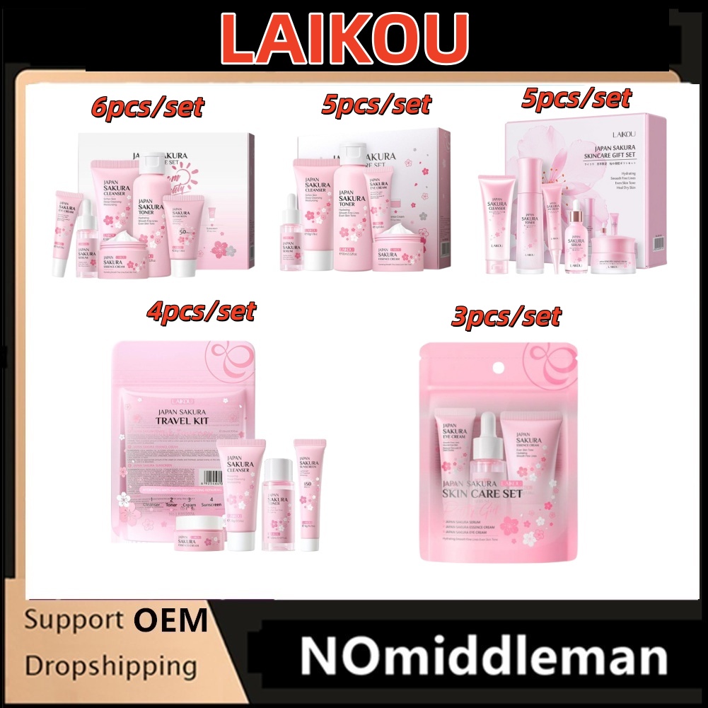 Skincare Glad2Glow - Set Perawatan Kulit Sakura, Set Hadiah