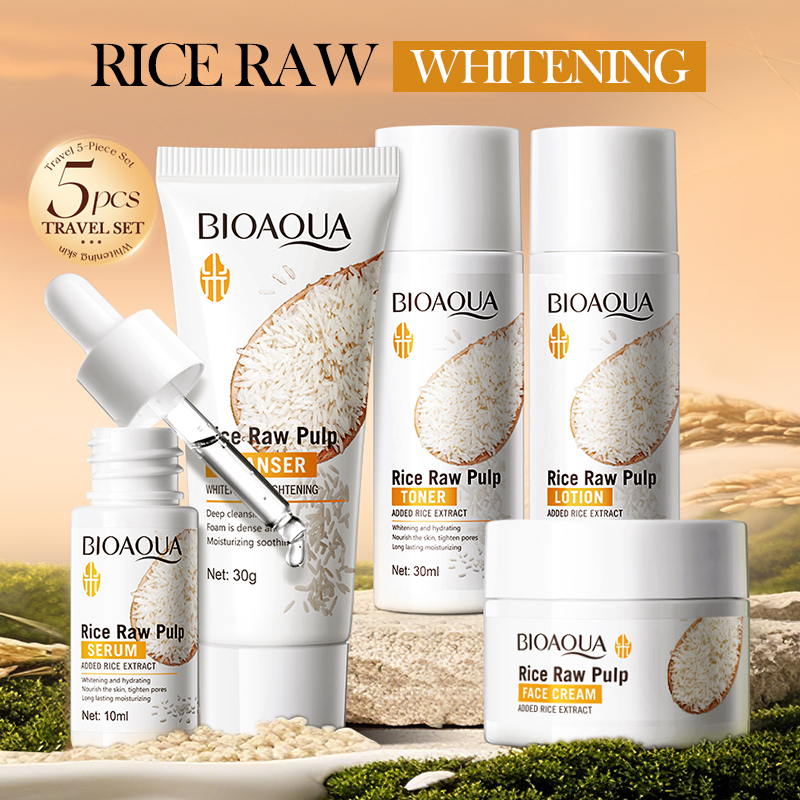 Skincare Glad2Glow - Set Perawatan Kulit Beras & Sabun