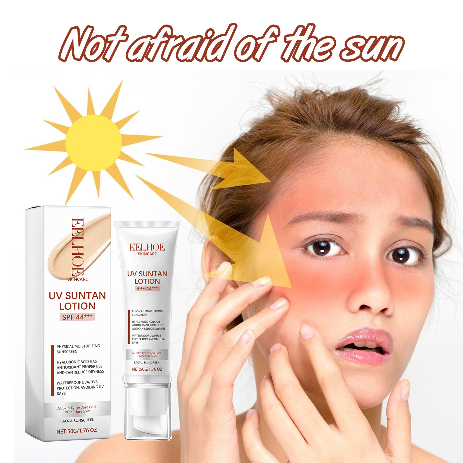 Krim Sunblock wajah, tahan air - Skincare Natur E ulasan dan harga