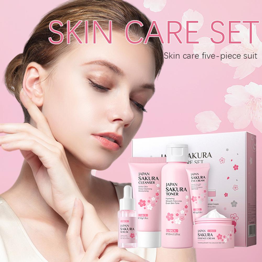 Set Perawatan Kulit Sakura 5/3 - Skincare Glad2Glow ulasan dan harga