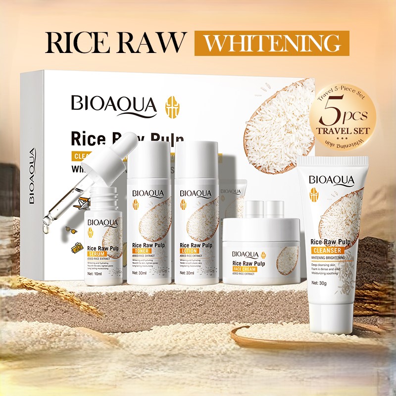 Set Perawatan Kulit Beras & Sa - Skincare Glad2Glow ulasan dan harga